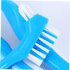 FRCOLOR 3pcs Double-head Brush Set Anti-slip Handle for Effective Cleaning Suitable for Home Use and Travel False Care Tool view 2