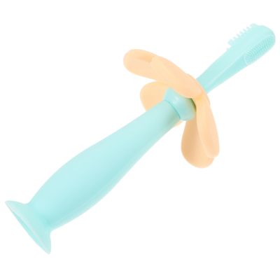 KOMBIUDA Silicone Toothbrush Protective Baffle for Boy Girl Training Oral Care Toothbrush for Year Old Brush