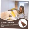 minkissy Handmade Palm Fiber Mini Broom Short Handle Dust Removing Brush for Desktop Cleaning Household Office Heavy Duty Sweeping Tool Random Color view 3