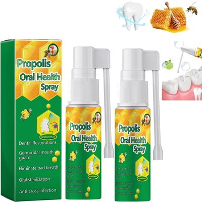 Propolis Oral Health Spray,2024 New Propolis Oral Spray with New Zealand Manuka Honey, Fresh Breath, Deep Cleaning (2 Pcs)