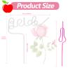 12pcs Reusable Bachelorette Party Favors Straws, Includes 1 White Large Bride Straw,11 Pink Gourd Shape Bachelorette Straws,Party Supplies Bridal Shower Wedding Engagement 12.6 With Brushes view 2