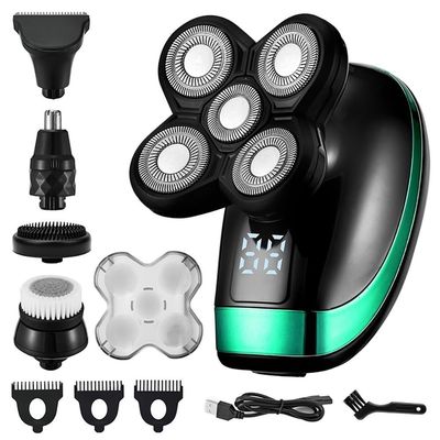 Electric Razor for Men, 5 in 1 Multi Grooming Kit Digital Display Electric Shaver Hair Trimmer Beard Electric Razor Wet Dry Men Facial & Body Shaving Machine