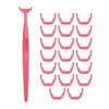 Dental Floss Clean Dental Flossers Kit, Kit of Handle Plus 20Pcs Refillable Disposable Flossers Heads, Suitable for Daily Care/Clean on Tooth (Pink) view 1