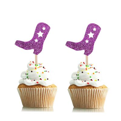 Cowgirl Boot Cupcake Toppers Western Bachelorette Party Birthday Party Last Rodeo Bachelorette Party Dessert Decorations