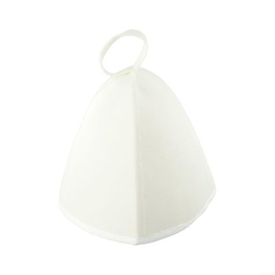 Wool Felt Sauna Hat,Winter Essential,Thickened Shower Cap for Hot Spring Felt Hat Sauna Hat, Extended Sauna Time, Convenient For Travel(White (sided))