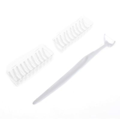 Dental Floss Clean Dental Flossers Kit, Kit of Handle Plus 20Pcs Refillable Disposable Flossers Heads, Suitable for Daily Care/Clean on Tooth (White)