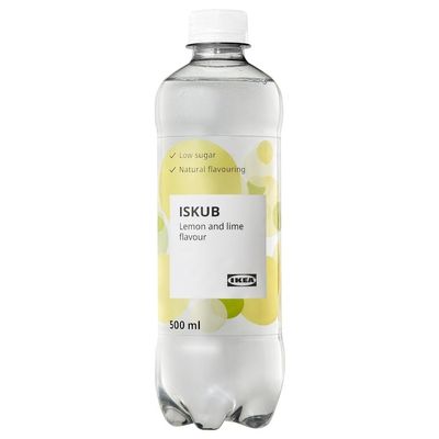 ISKUB Carbonated soft drink, lemon/lime flavour/with sugar and sweeteners, 500 ml