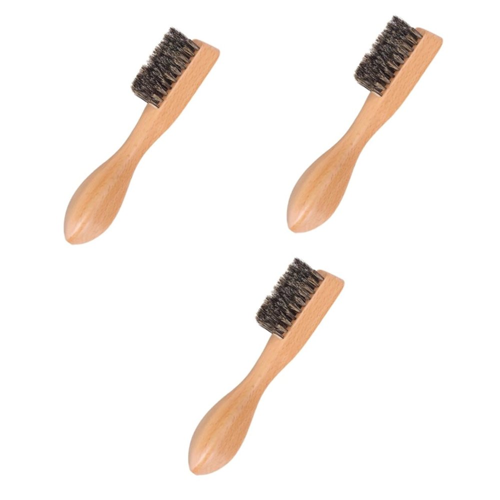 FOMIYES 3pcs Men Beard Shaving Brush Comb Beard Brush Styling Maker Wooden Hair for Men