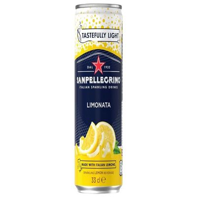 San Pellegrino Sparkling Drink Tastefully Light 12x330ml By Serendib (Lemon | Limonata)