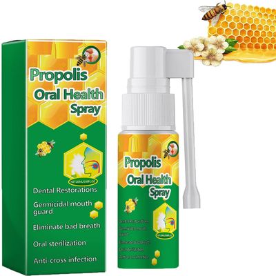 Propolis Oral Health Spray, Propolis Oral Spray, Fresh Breath, Deep Cleaning, Clean Teeth Stains and Tartar, Solve All Oral Problems (1Pcs)