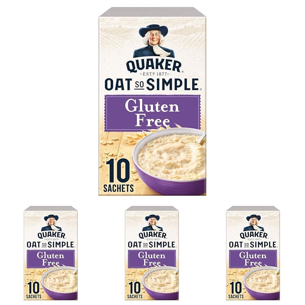Quaker Oats So Simple Gluten Free Porridge Sachets, 10 x 35 g (Pack of 4)