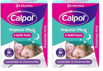 Calpol Vapour Plug Refill Pads Lavender & Chamomile 3+ Months, Pack of 10