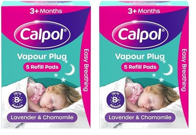 Calpol Vapour Plug Refill Pads Lavender & Chamomile 3+ Months, Pack of 10