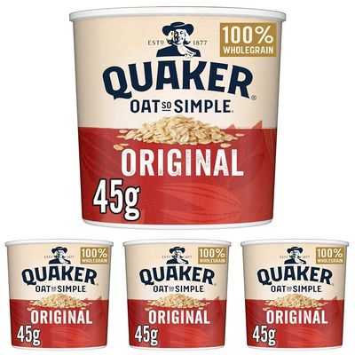 Quaker Oat So Simple Original Porridge Pots, 45 g (Pack of 32)