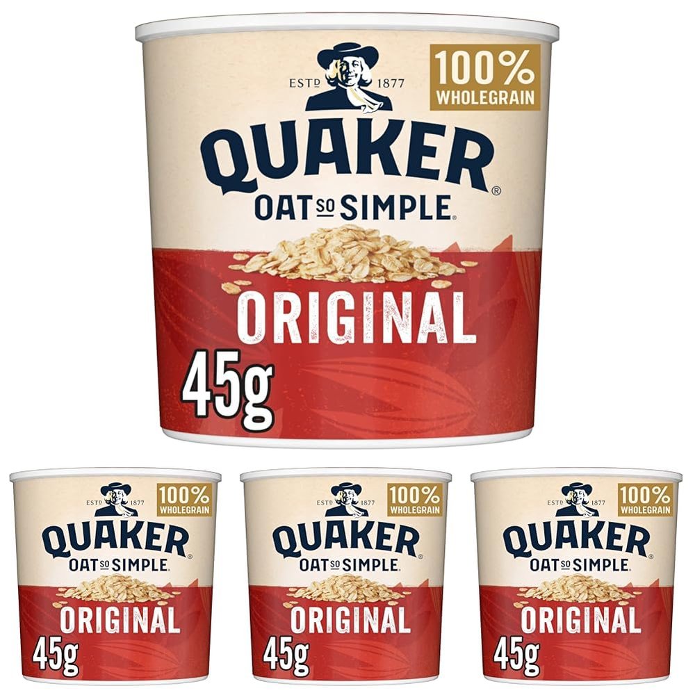 Quaker Oat So Simple Original Porridge Pots, 45 g (Pack of 32)