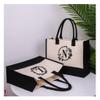 SUIOPPYUW Alphabet Beach Bag Preferred For Travel Enthusiasts Large Storage Space Canvas Letter Cotton Canvas Bag Handbag Canvas, K flower view 3