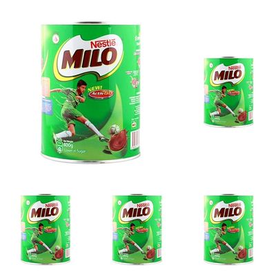 Milo Instant Malt Chocolate Drinking Powder Tin - 400g (Pack of 5)