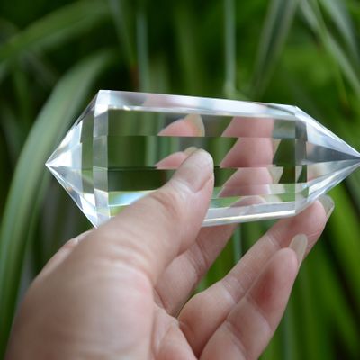 BIANMTSW Home Collections Real Tibet Himalayan High Altitude 99% Clear 13 Sided Crystal Point Quartz Vogel Wand 4.64 Inch Spiritual
