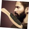Beaupretty Solid Wood Beard Brush Handle Portable Beard Care Accessory Mustache Brush for Home Barber Shop Salon view 4