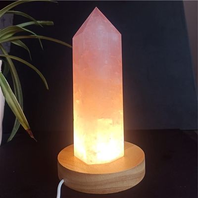 BIANMTSW Home Collections for 5.5ninch atural Quartz Crystal Obelisk Wicca Pure Handmade Rose Quartz lamp Home Decoration