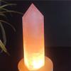 BIANMTSW Home Collections for 5.5ninch atural Quartz Crystal Obelisk Wicca Pure Handmade Rose Quartz lamp Home Decoration view 3