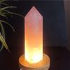 BIANMTSW Home Collections for 5.5ninch atural Quartz Crystal Obelisk Wicca Pure Handmade Rose Quartz lamp Home Decoration view 4