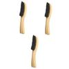 FOMIYES 3pcs Portable Solid Wood Beard Brush Mustache Brush Practical for Home Barber Shop Salon Accessory view 1