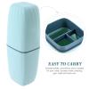 Baluue Toothbrush Storage Cup Multi-use Toothbrush Holder Toothpaste Container for Travel view 3