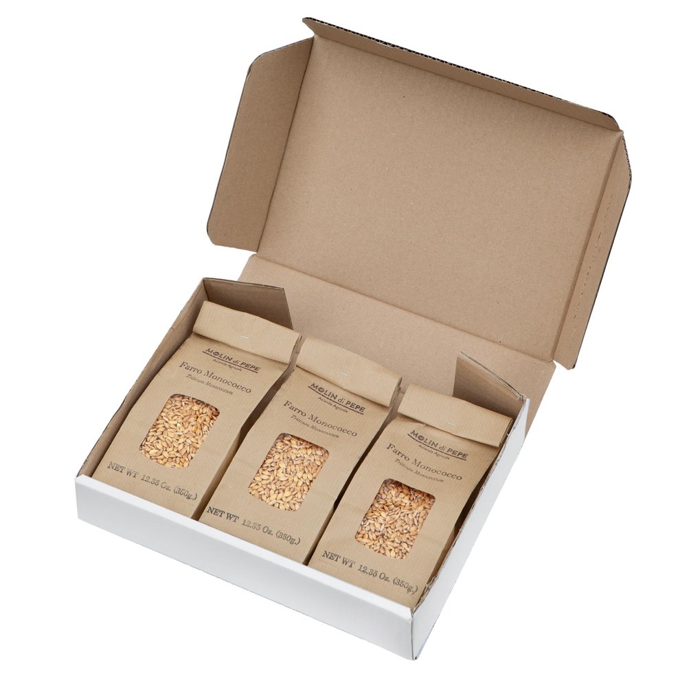 Molin di Pepe - Wholemeal Monococcus Spelt | Cultivated in Mugello - Tuscany | Artisan Production | Nutrient, Rich in Fibre, Digestible | (3x350g)