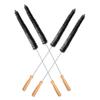 MOLUCKFU 4Pcs Dryer Vent Cleaning Brush Long Flexible Wooden Handle Multi-Functional Soft Bristle Brush for Washing Machine Drum Dryer Duct and Inner Wall view 1