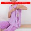 WEEOATAR Woman Post Shoulder Surgery Shirts Rehab Shirt,Recovery Tear Away T-Shirt,Full Open Shirt Dialysis Chemo Clothing, Pink,Long, M view 4