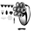 Electric Razor for Men, 5 in 1 Men 7D Floating Men Electric Shaver Wet Dry Beard Hair Trimmer Electric Razor Rechargeable Bald Head Shaving Machine LCD Display (Color : Silver) view 1
