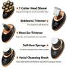 Electric Razor for Men, 5 in 1 Men 7D Floating Men Electric Shaver Wet Dry Beard Hair Trimmer Electric Razor Rechargeable Bald Head Shaving Machine LCD Display (Color : Silver) view 4