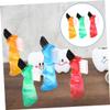 TOVINANNA Mini Denture Brush 3pcs Set Double-Headed Portable Cleaning Brush for Personal Oral Care Home Use with Red Orange view 4