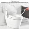 Raised Toilet Seat - Adjustable Grab Bar - Compact Support Frame with Handrail for Bathroom Toilet Seat - Easy Installation for Handicap Senior Bariatrics, Elderly Balance - Padded Hand Armrest view 2