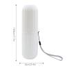 Trael Toothbrush and Toot aste Cup Holder, Portable Toothbrush Case, Toothbrush Case and Carrier for Traeling, Cam, Bathroom School, Business Trip(White) view 2