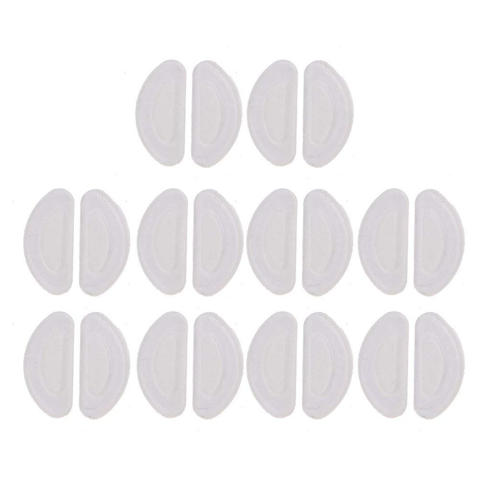 10 Pairs Self Adhesive Thin Soft Silicone Nosepads Non-Slip Eyeglass Nose Pads Glasses Support Nose Pads Easy to Use Eyeglass Nose Pads Silicone Screw in