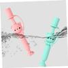 TOVINANNA Silicone Toothbrush for Toddlers Boys and Girls Brush Handle Training Brush for Oral Care Safe Soft Bristles Random Color view 2