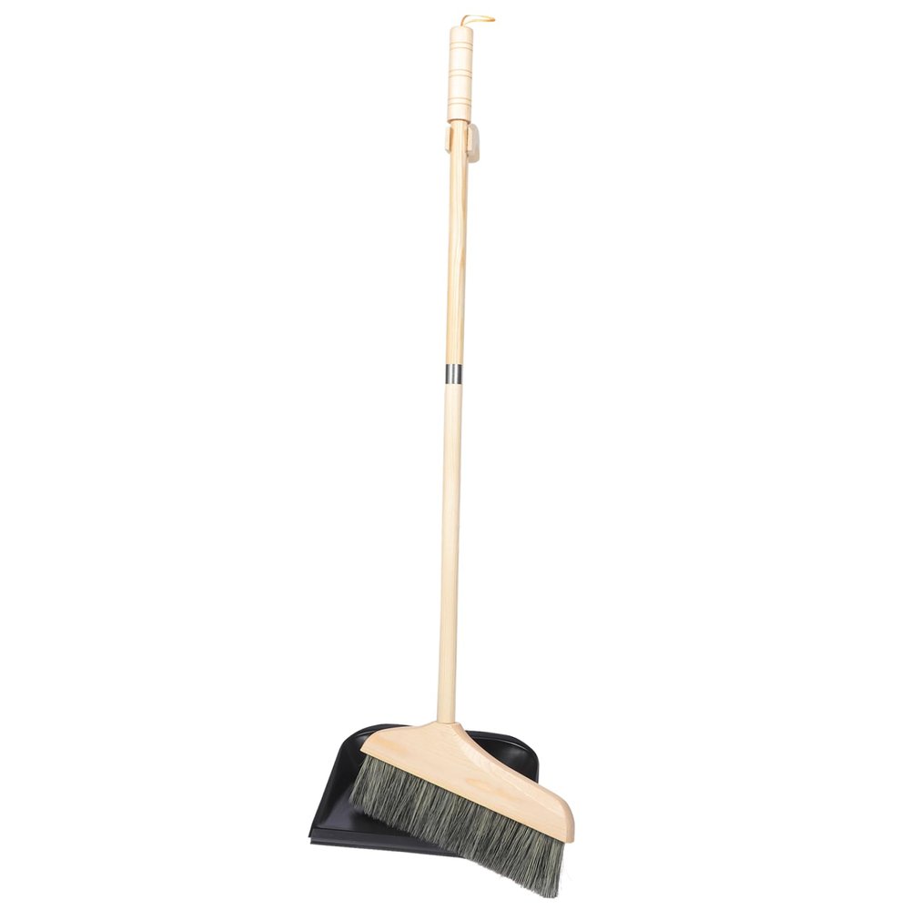 minkissy Broom and Dustpan Multi-purpose Cleaning Tools for Home Long Handled Floor Sweeper Dustpan for Easy Cleaning