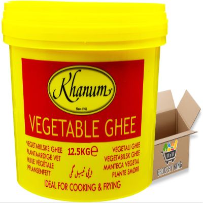 Vegetable Ghee 1Kg/2kg/4kg/12.5kg | Ideal For Cooking & Frying | Suitable For Vegetarians Grocery King (12.5, Kilograms)