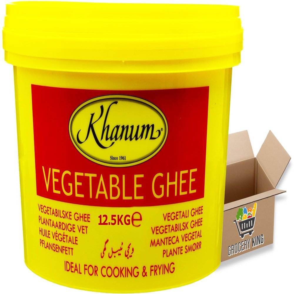 Vegetable Ghee 1Kg/2kg/4kg/12.5kg | Ideal For Cooking & Frying | Suitable For Vegetarians Grocery King (12.5, Kilograms)