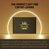 Fast and Fair UK Coffee Gift Set - Variety Selection of Lyons Coffee Bags Bundled with Border Biscuits and Indulgent Caramel Stroopwafels - 18 Items in Gold Embossed Gift Box view 3