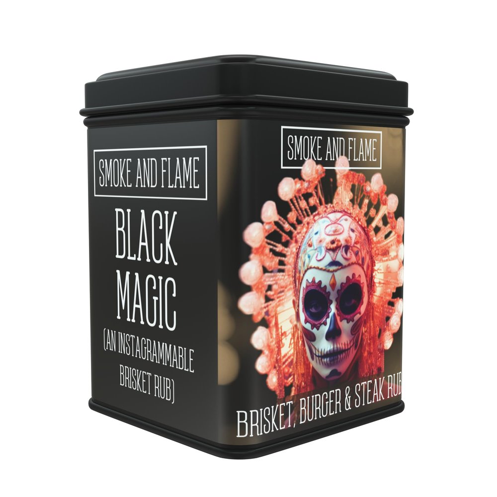 Black Magic Brisket Rub Spice Blend 200g Dry Rub Spice Blend Barbecue Classic USA BBQ Seasoning Black Bark Steak Rub Burger Beef Ribs Shin Chicken Pork SPG