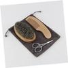 Beaupretty Men's Grooming Kit Beard Shaving Scissors Brush Comb Storage Bag Beard Care Tool for Men view 4