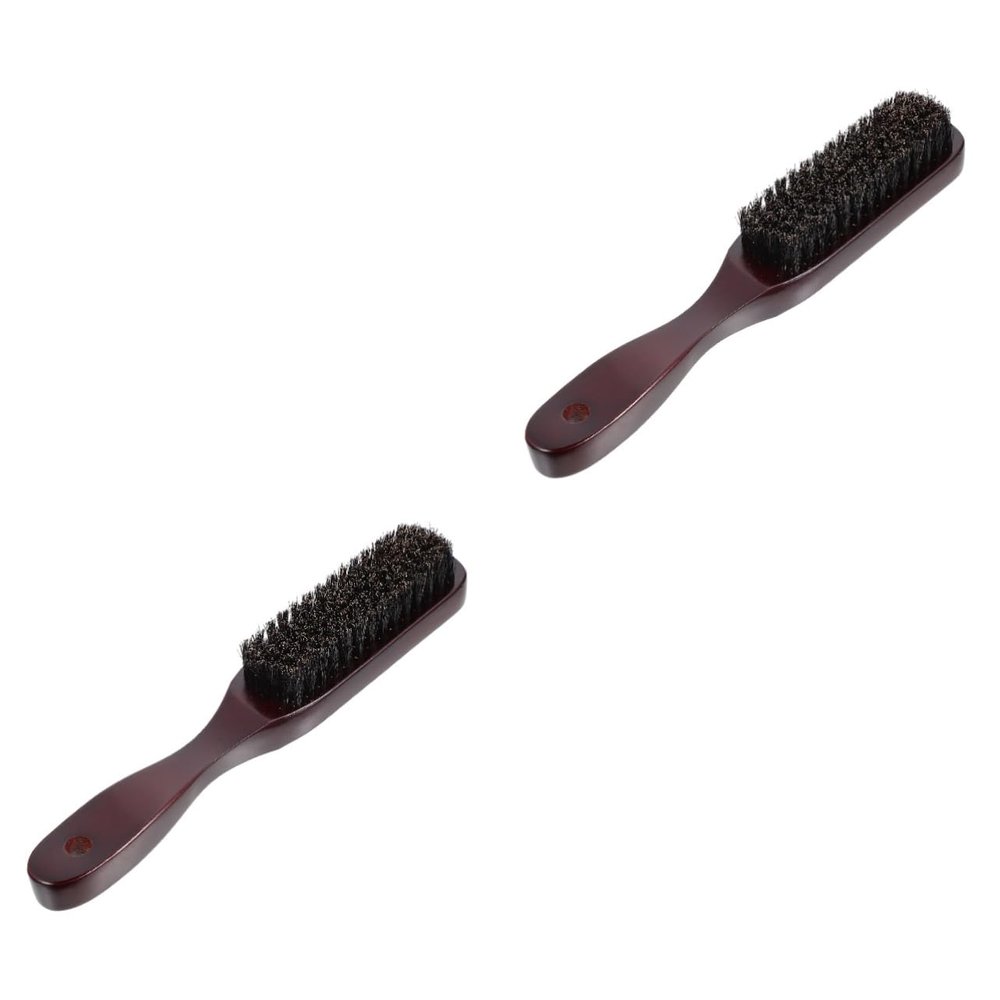Beaupretty 2pcs Wooden Beard Brush for Men Mustache Shaping Tool Beard Grooming Shaving Brush Personal Care Accessory