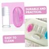 minkissy 9pcs Silicone Finger Toothbrush Boy Girl Super Soft Toothbrush Tongue Cleaner Boy Girl Oral Care Brush to Toddlers Oral Cleaning Brush view 3