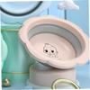 Beaupretty Foldable Boys and Girls Washbasin Portable for Girl Boy Creative Funny Folding and Washbasin Bucket Handle for Washing Stand Indoor Travel Foldable Bowl view 4
