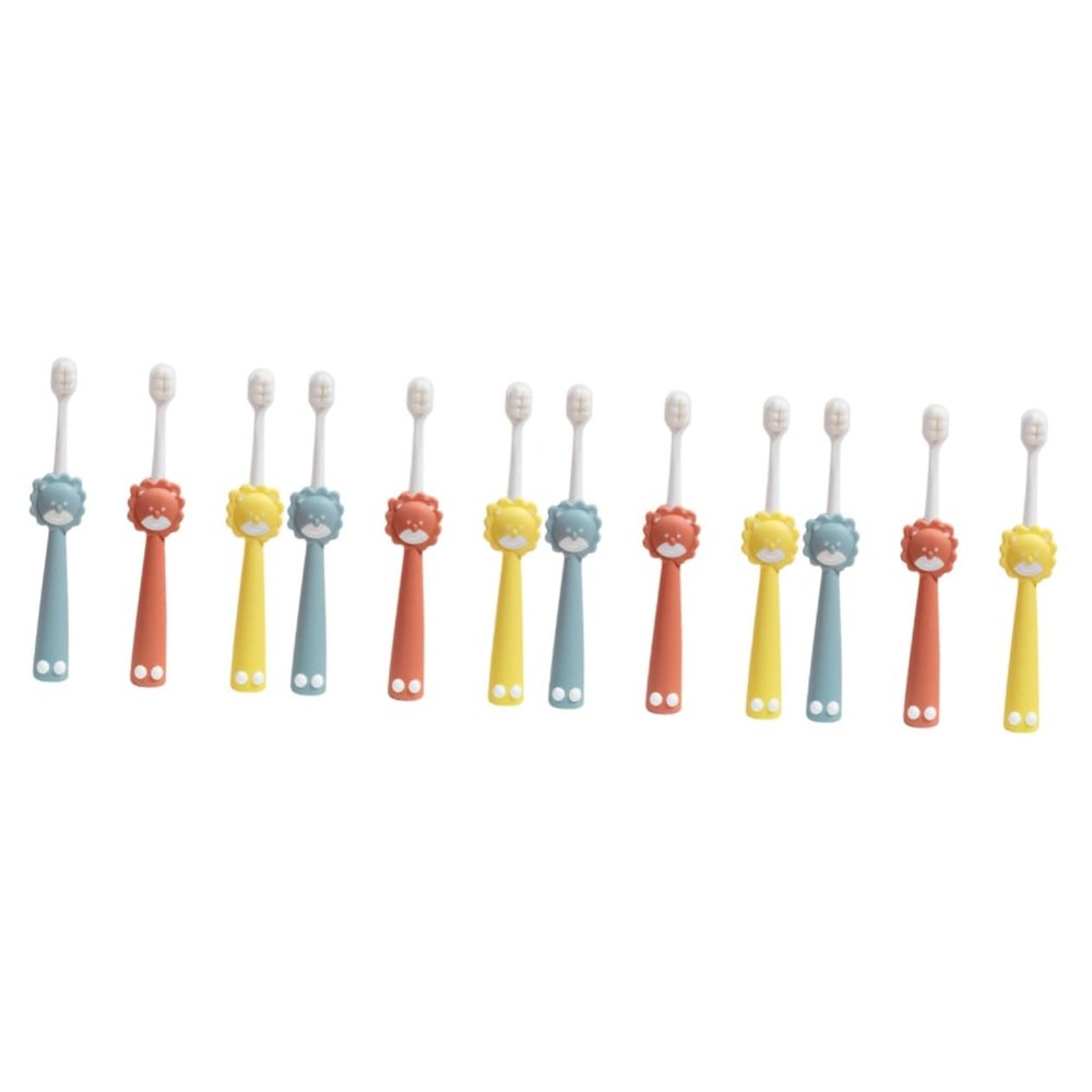 minkissy 12pcs Boys and Girls Toothbrushes Comfortable Boy Girl Toothbrushes for Age Lovely Manual Travel Daily Use