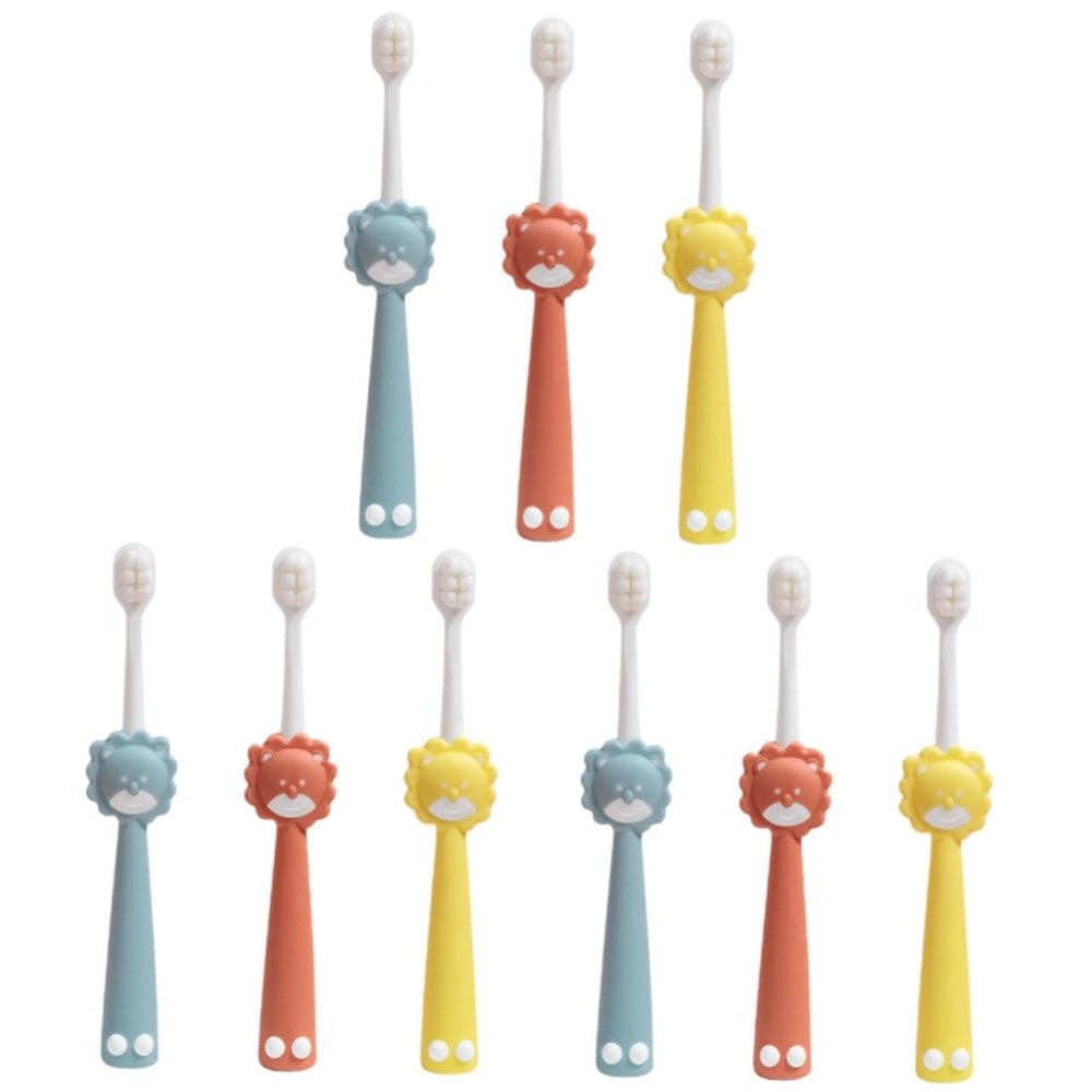 minkissy 9pcs Soft Bristle Boys and Girls Toothbrushes Manual Boy Girl Toothbrush Travel Teeth Brush Daily Use Portable and Accessories