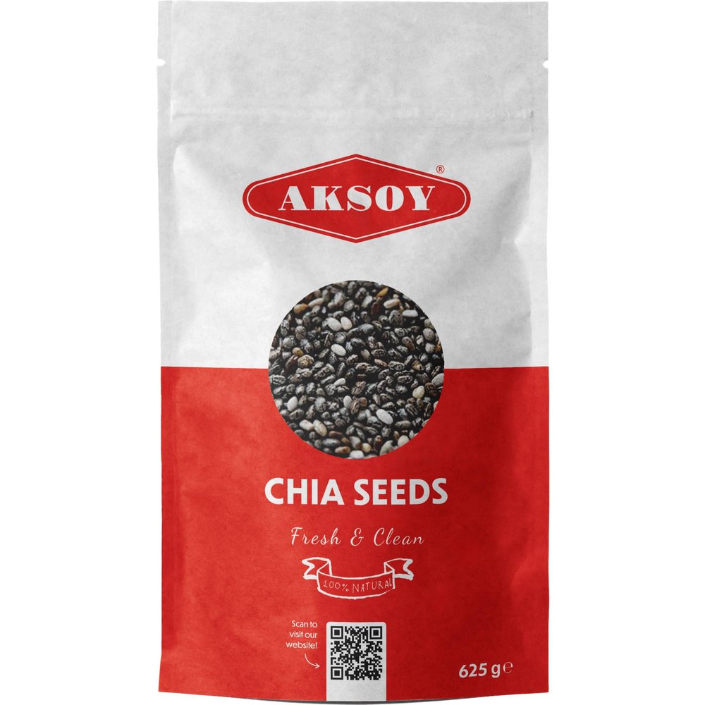 Aksoy Premium Raw Black Chia Seeds, 625G | Non-GMO | Vegan, Keto & Paleo | Nutrient-Dense Seeds with 3g Protein & 5g Fiber for Salads, Yogurt & Smoothies (Packaging May Vary)
